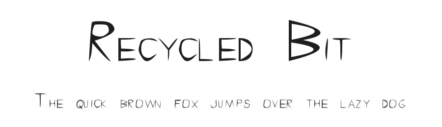 Recycled Bit by AlnelExtreme — Decorative Font