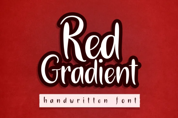 Red Gradient Font by Deedeetype — Script Handwritten Font