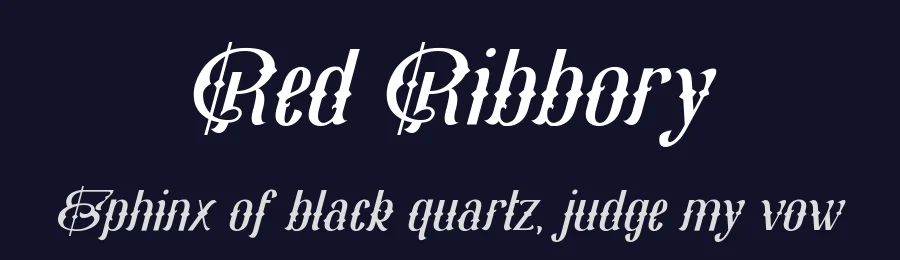 Red Ribbory by FallenGraphic Studio — Decorative Font — thumbnail 2