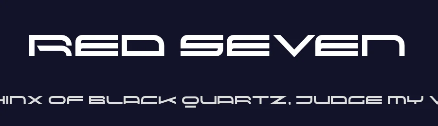 Red Seven by Sharkshock — Display Font — thumbnail 2