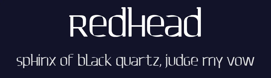 Redhead by Murat Yegul — Sans Serif Font — thumbnail 2