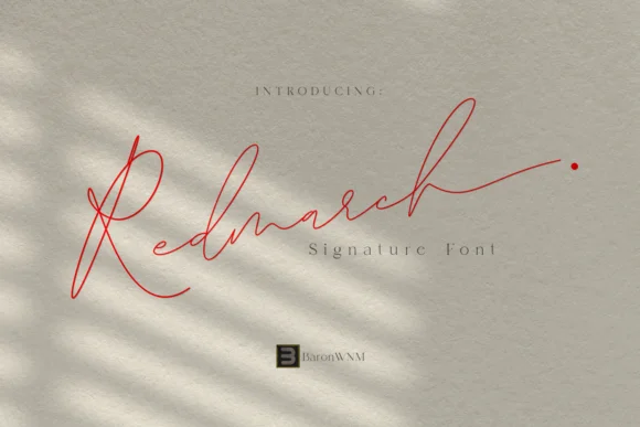 Redmarch Font by BaronWNM — Script Handwritten Font