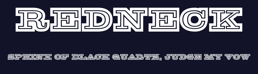 Redneck by Vladimir Nikolic — Sans Serif Font — thumbnail 2