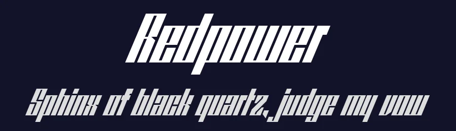 Redpower by Denis Sherbak — Display Font — thumbnail 2