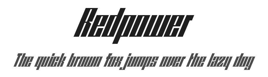 Redpower by Denis Sherbak โ Display Font