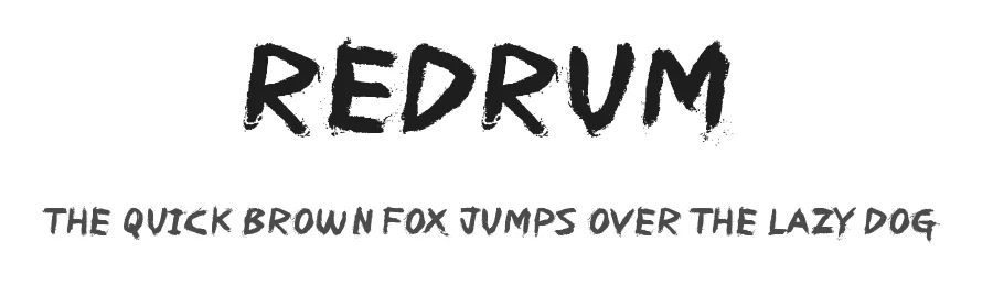 Redrum by JSH creates — Decorative Font