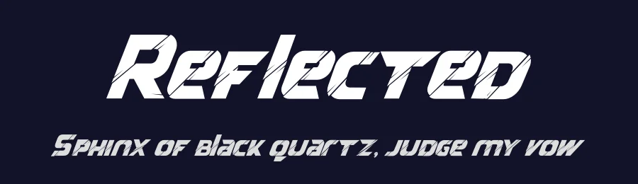 Reflected by Kong Font — Decorative Font — thumbnail 2