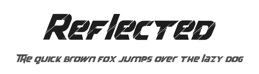 Reflected by Kong Font — Decorative Font