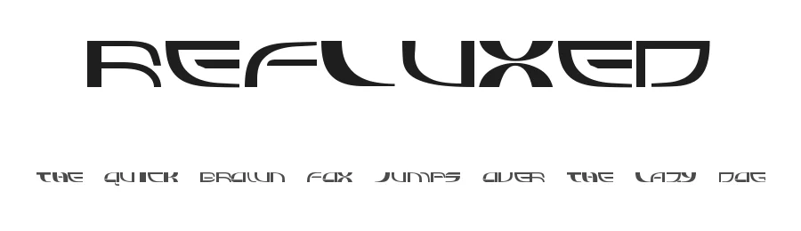 Refluxed by Petroglyhic Design β Display Font