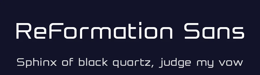ReFormation Sans by Steve Gardner — Sans Serif Font — thumbnail 2