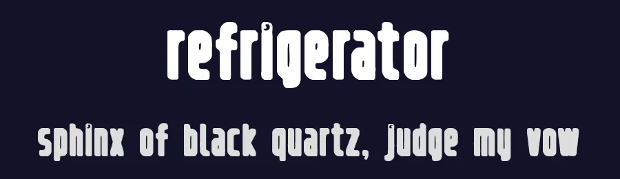 Refrigerator by Frederic — Decorative Font — thumbnail 2