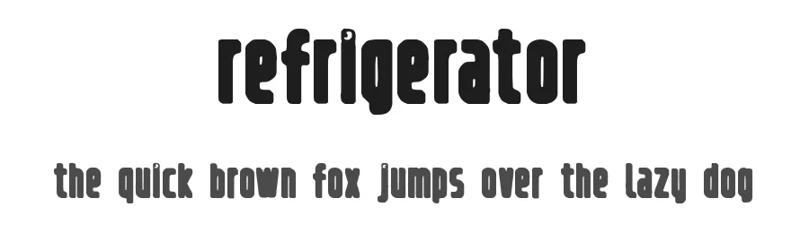 Refrigerator by Frederic — Decorative Font