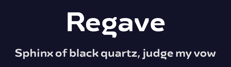 Regave by Wahyu & Sani Co. — Sans Serif Font — thumbnail 2