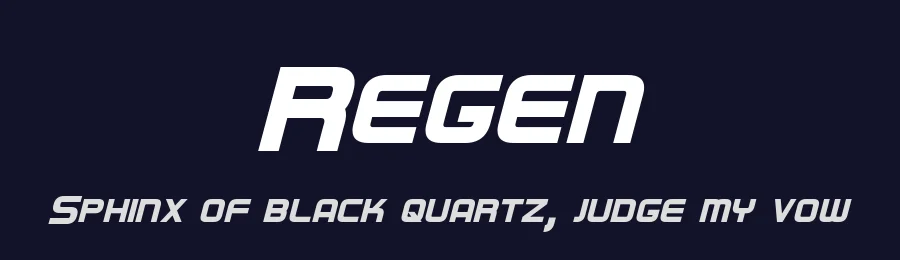 Regen by Pixel Sagas — Display Font — thumbnail 2