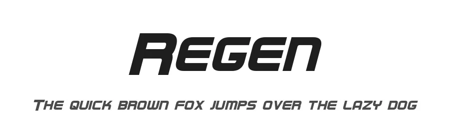 Regen by Pixel Sagas — Display Font