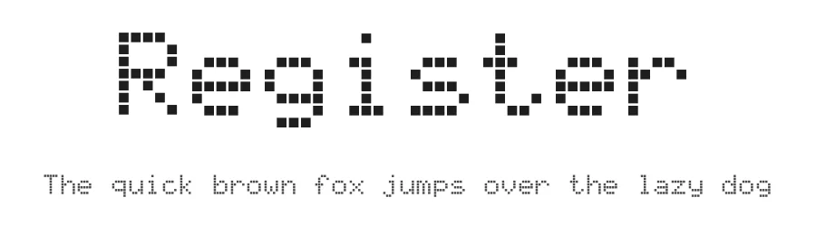 Register by Laxxes Fonts — Display Font