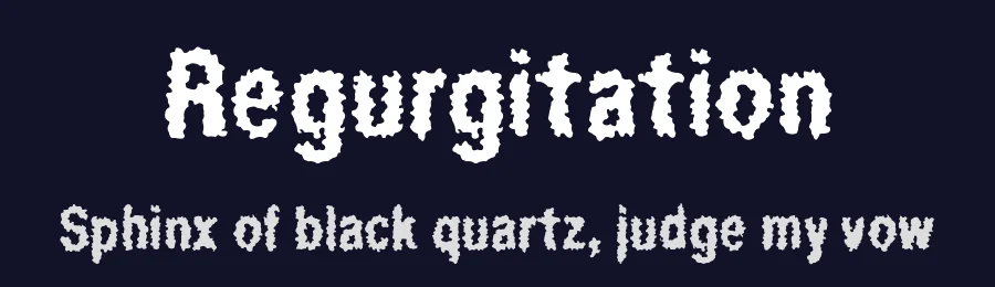 Regurgitation by Quick Brown Fox Fonts — Decorative Font — thumbnail 2