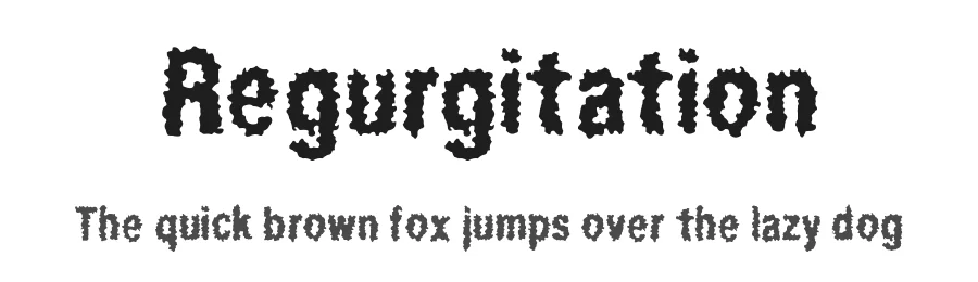 Regurgitation by Quick Brown Fox Fonts — Decorative Font
