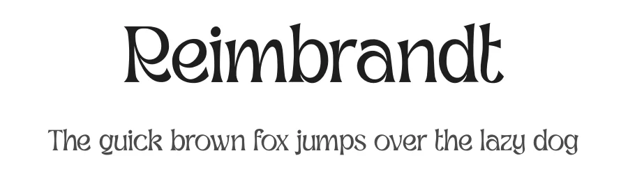 Reimbrandt by Ikiiko Type β Decorative Font