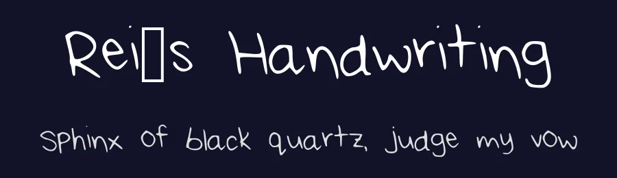 Rei's Handwriting by Rei K — Script Handwritten Font — thumbnail 2