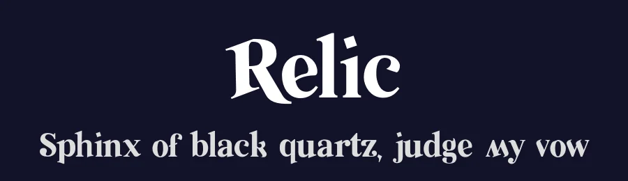 Relic by Nico Verhaegen — Decorative Font — thumbnail 2