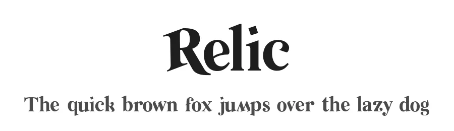 Relic by Nico Verhaegen — Decorative Font