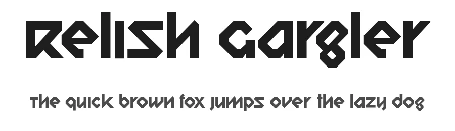 Relish Gargler by Typodermic Fonts — Display Font