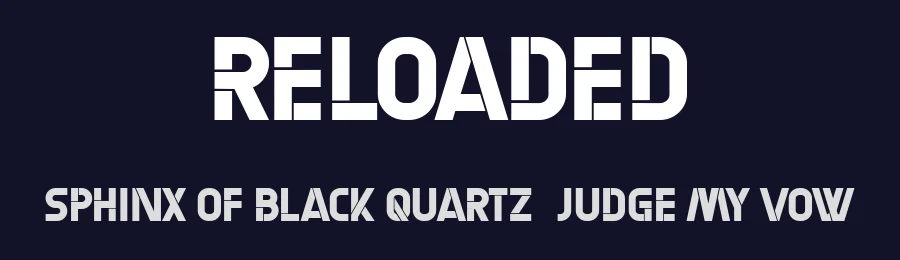 Reloaded by Vladimir Nikolic — Decorative Font — thumbnail 2