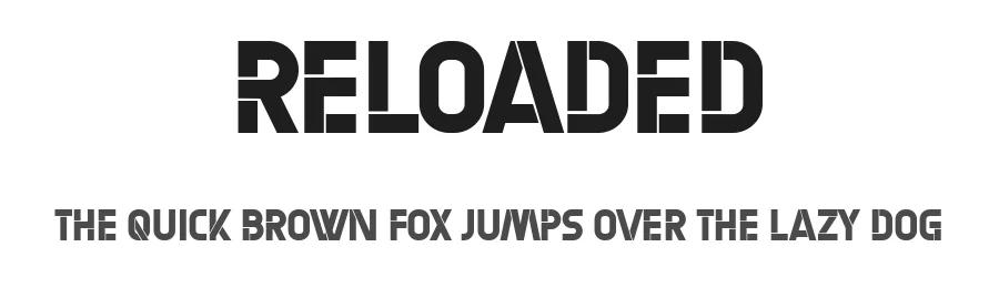 Reloaded by Vladimir Nikolic — Decorative Font