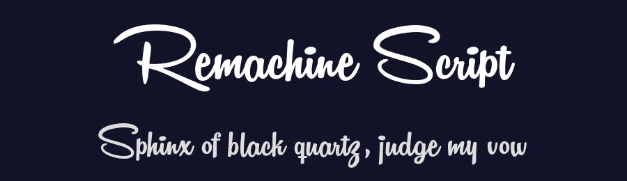 Remachine Script by Måns Grebäck — Script Handwritten Font — thumbnail 2
