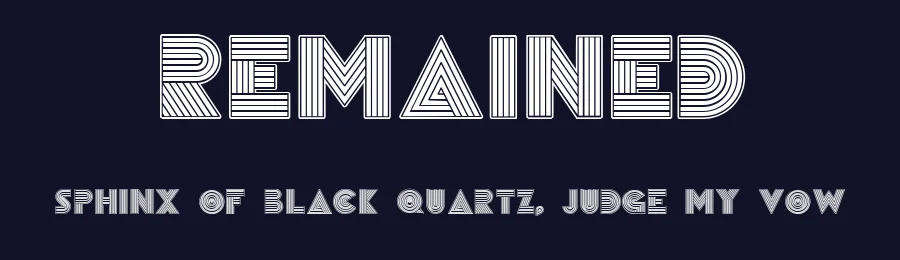 Remained by Vladimir Nikolic — Decorative Font — thumbnail 2