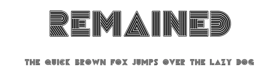 Remained by Vladimir Nikolic — Decorative Font