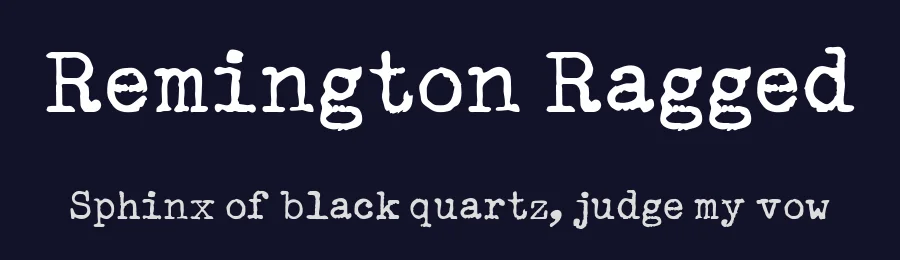 Remington Ragged by Tension Type — Decorative Font — thumbnail 2