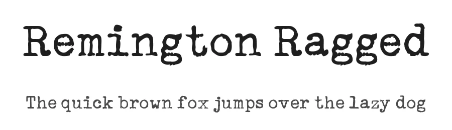 Remington Ragged by Tension Type — Decorative Font