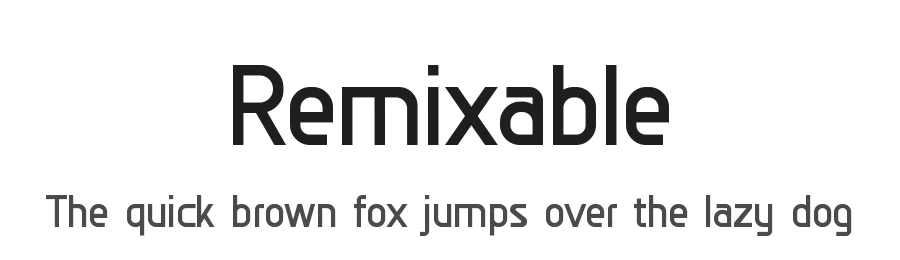 Remixable by UI Creative — Sans Serif Font