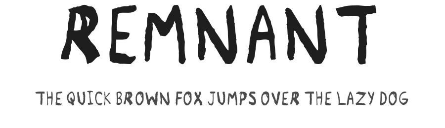 Remnant by Chris Au — Decorative Font