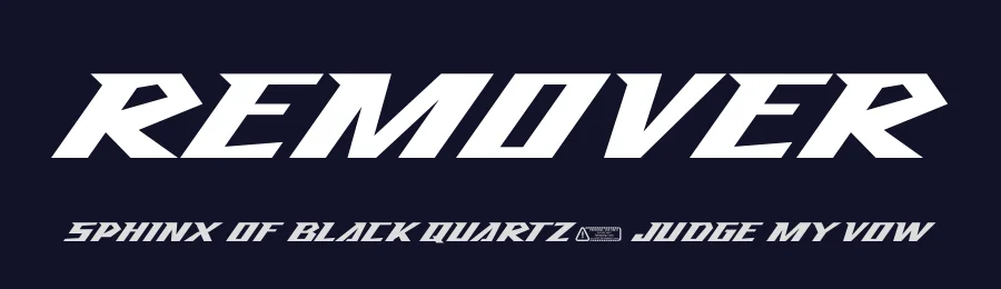 Remover by Kong Font — Display Font — thumbnail 2