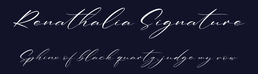 Renathalia Signature by Perspectype Studio - Letterena.com — Script Handwritten Font — thumbnail 2