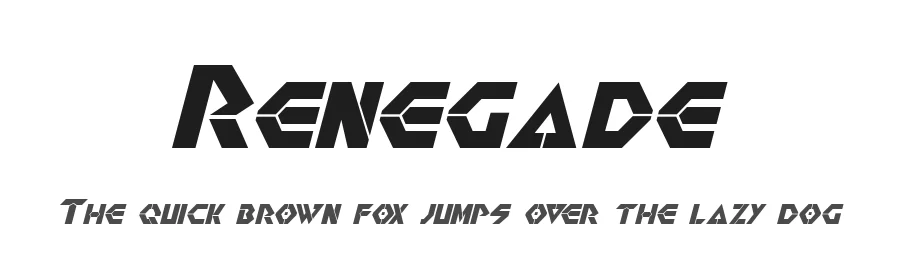 Renegade by Pixel Sagas — Display Font