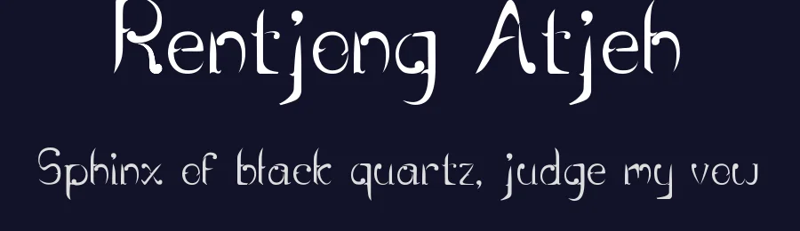 Rentjong Atjeh by Reiner Lomanto — Decorative Font — thumbnail 2