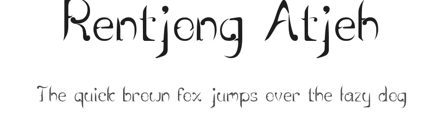 Rentjong Atjeh by Reiner Lomanto — Decorative Font