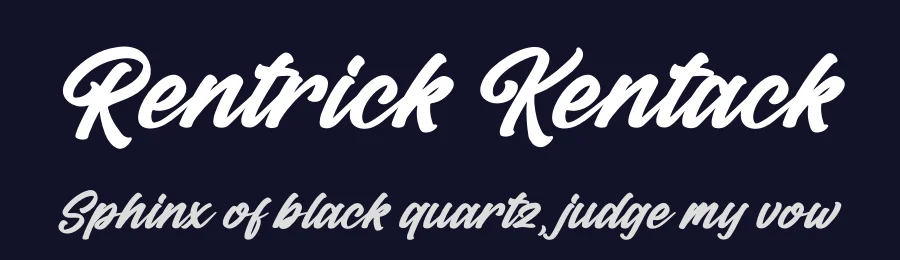 Rentrick Kentack by Perspectype Studio - Letterena.com — Script Handwritten Font — thumbnail 2