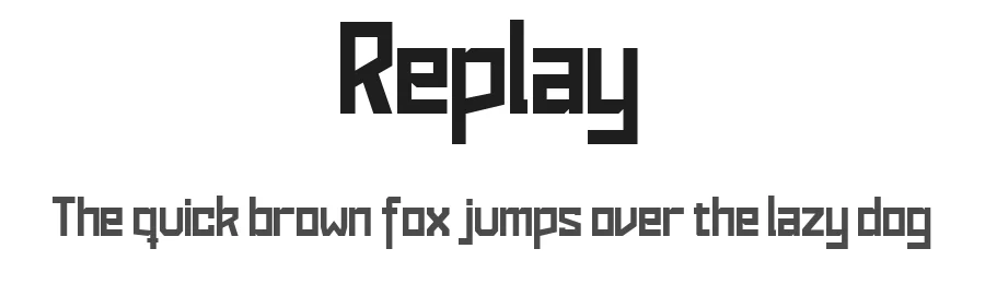 Replay by Christofer Lundholm — Display Font