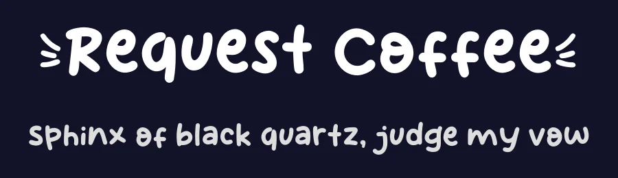 Request Coffee by Khurasan — Decorative Font — thumbnail 2