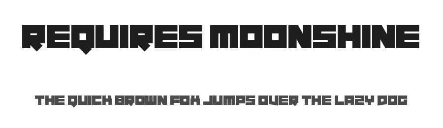 Requires Moonshine by Chequered Ink — Display Font