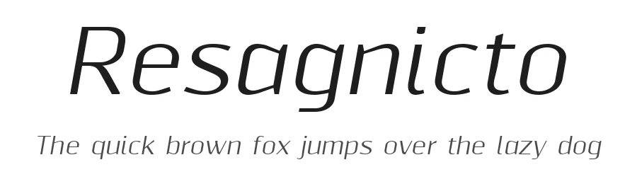 Resagnicto by glukfonty — Sans Serif Font