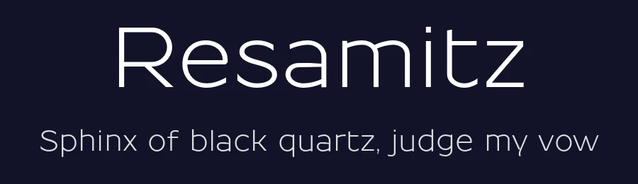 Resamitz by gluk — Sans Serif Font — thumbnail 2