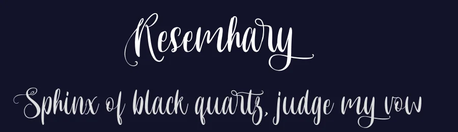 Resemhary by www.movefont .com — Script Handwritten Font — thumbnail 2