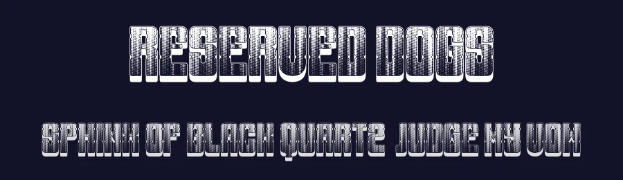 Reserved Dogs by Vladimir Nikolic — Decorative Font — thumbnail 2