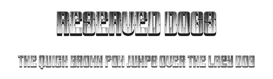 Reserved Dogs by Vladimir Nikolic — Decorative Font